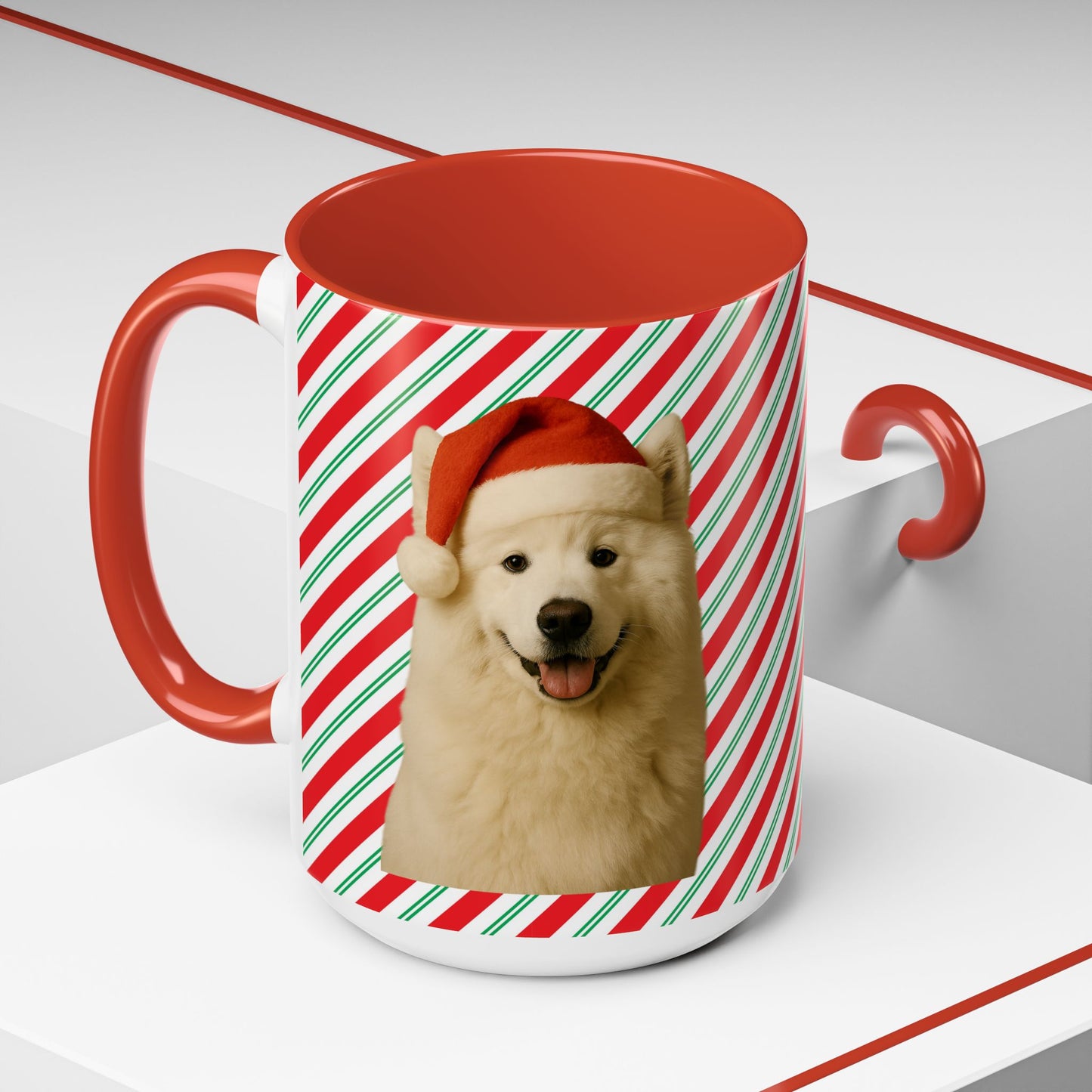 Santa Paws Samoyed 2-Tone Coffee Mug