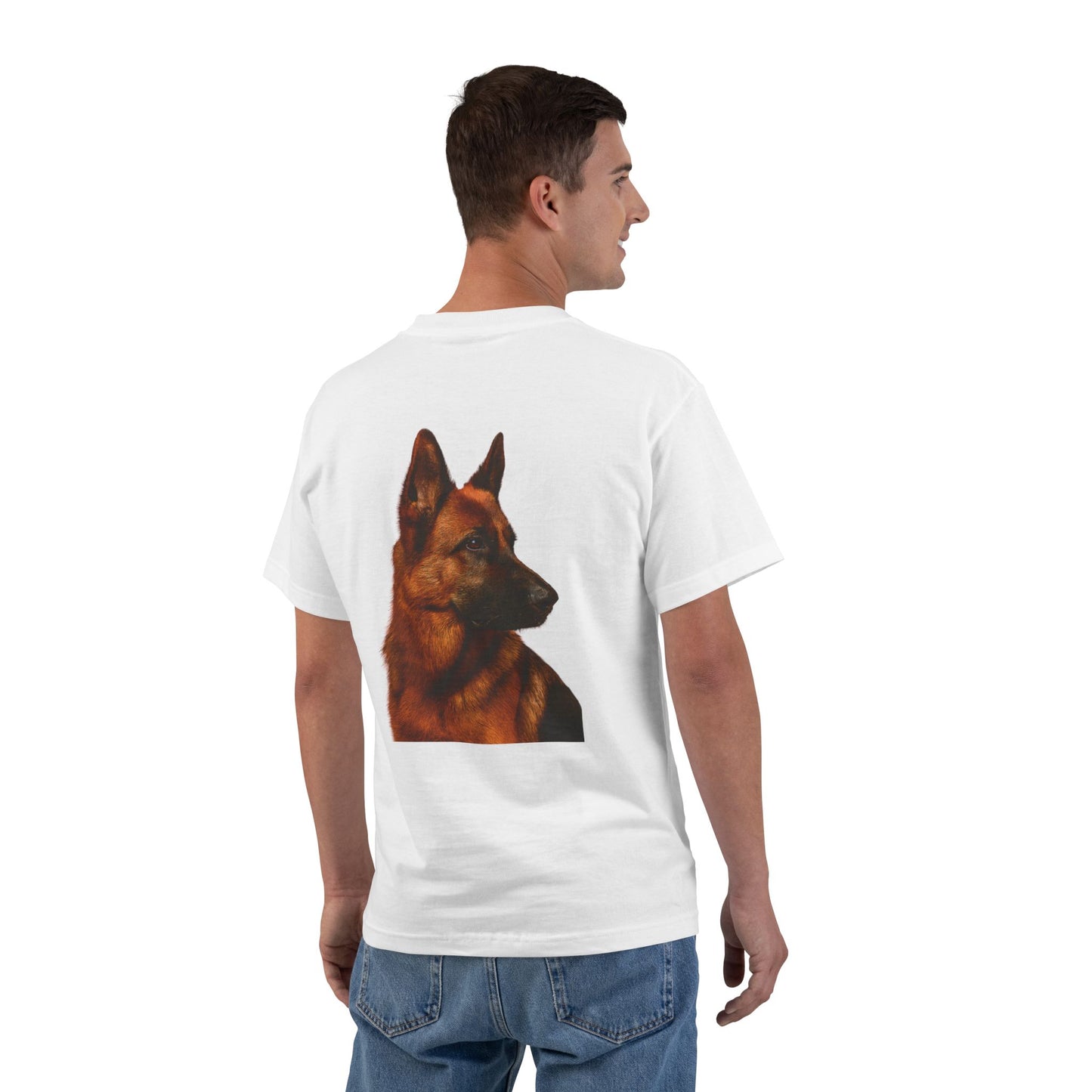 German Shepherd Head Men's Short-Sleeve Crewneck Tee