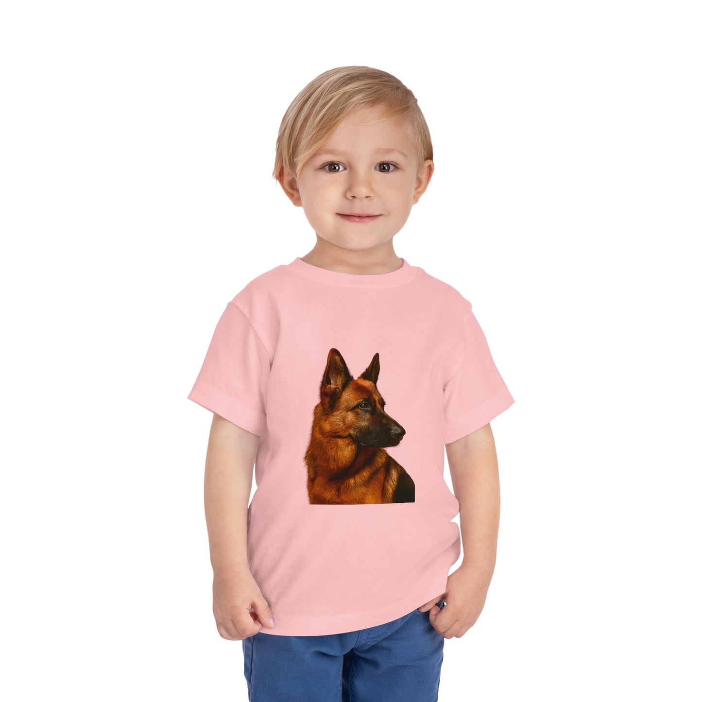 German Shepherd Head Toddler Unisex Short Sleeve Crewneck Tee