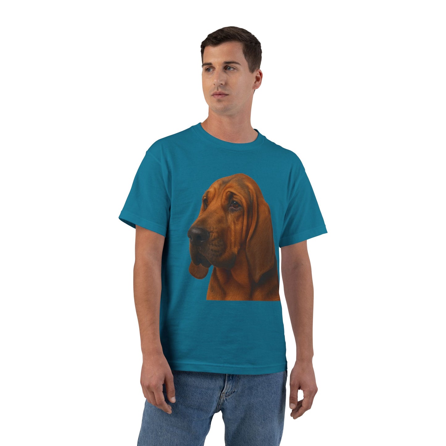 Bloodhound Head Men's Short-Sleeve Crewneck Tee
