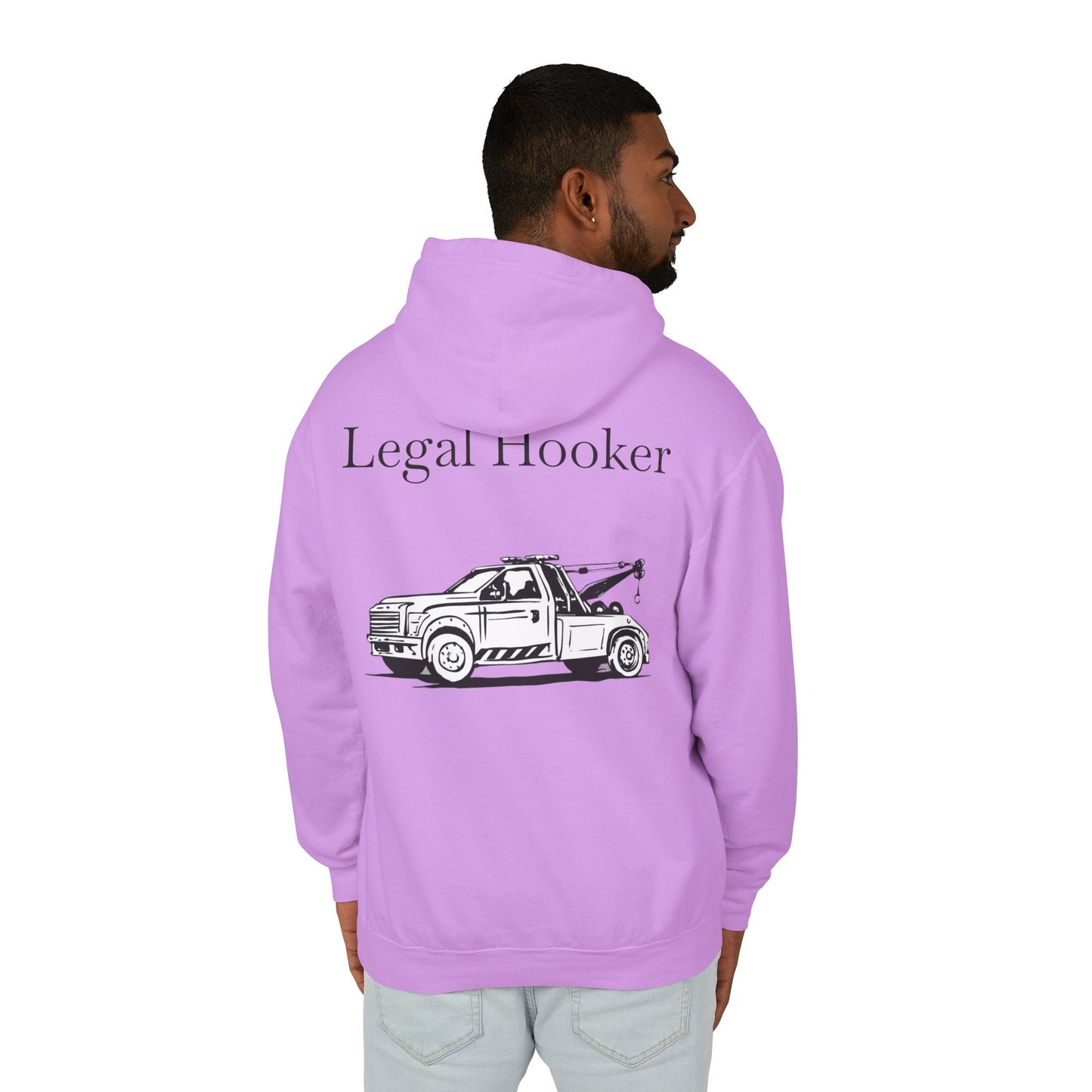 Legal H**ker Wheel Lift Tow Truck Unisex Lightweight Hoodie