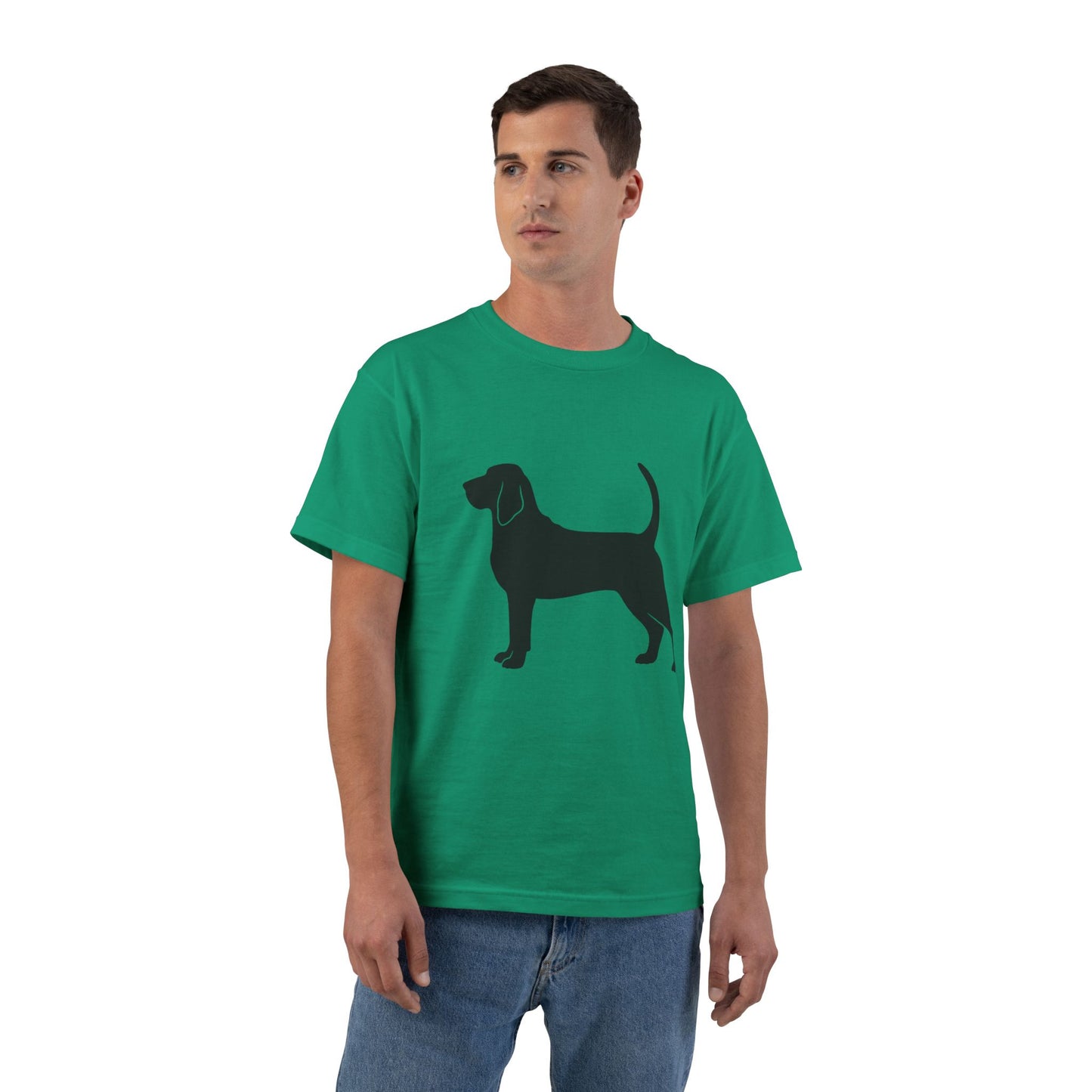 Bloodhound Silhouette Men's Short-Sleeve Crewneck Tee