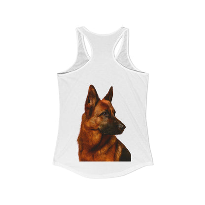 German Shepherd Head Women's Racerback Tank