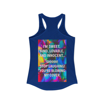Blowing My Cover Women's Racerback Tank