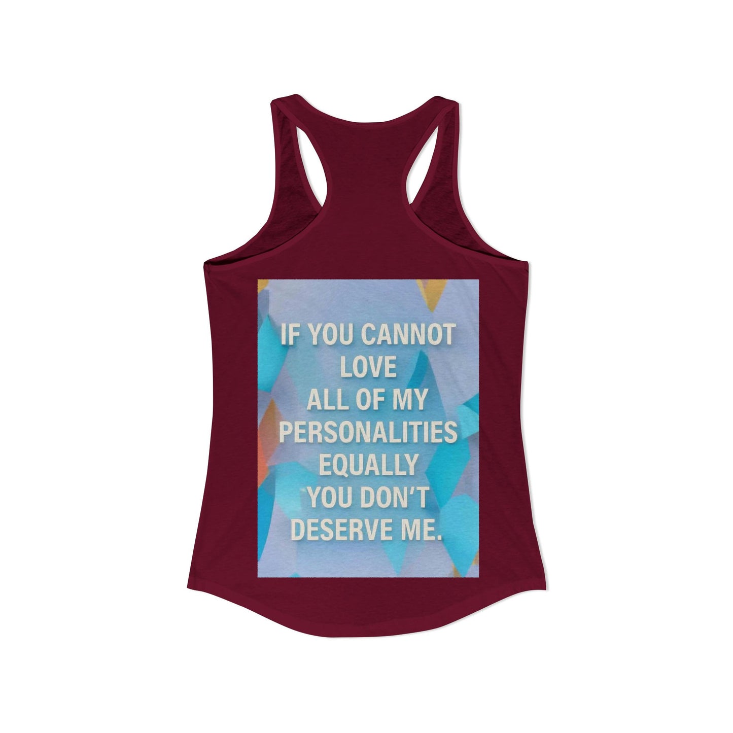 All Of My Personalities Women's Racerback Tank