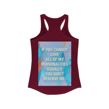 All Of My Personalities Women's Racerback Tank