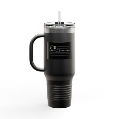 Thin White Line Insulated Travel Mug