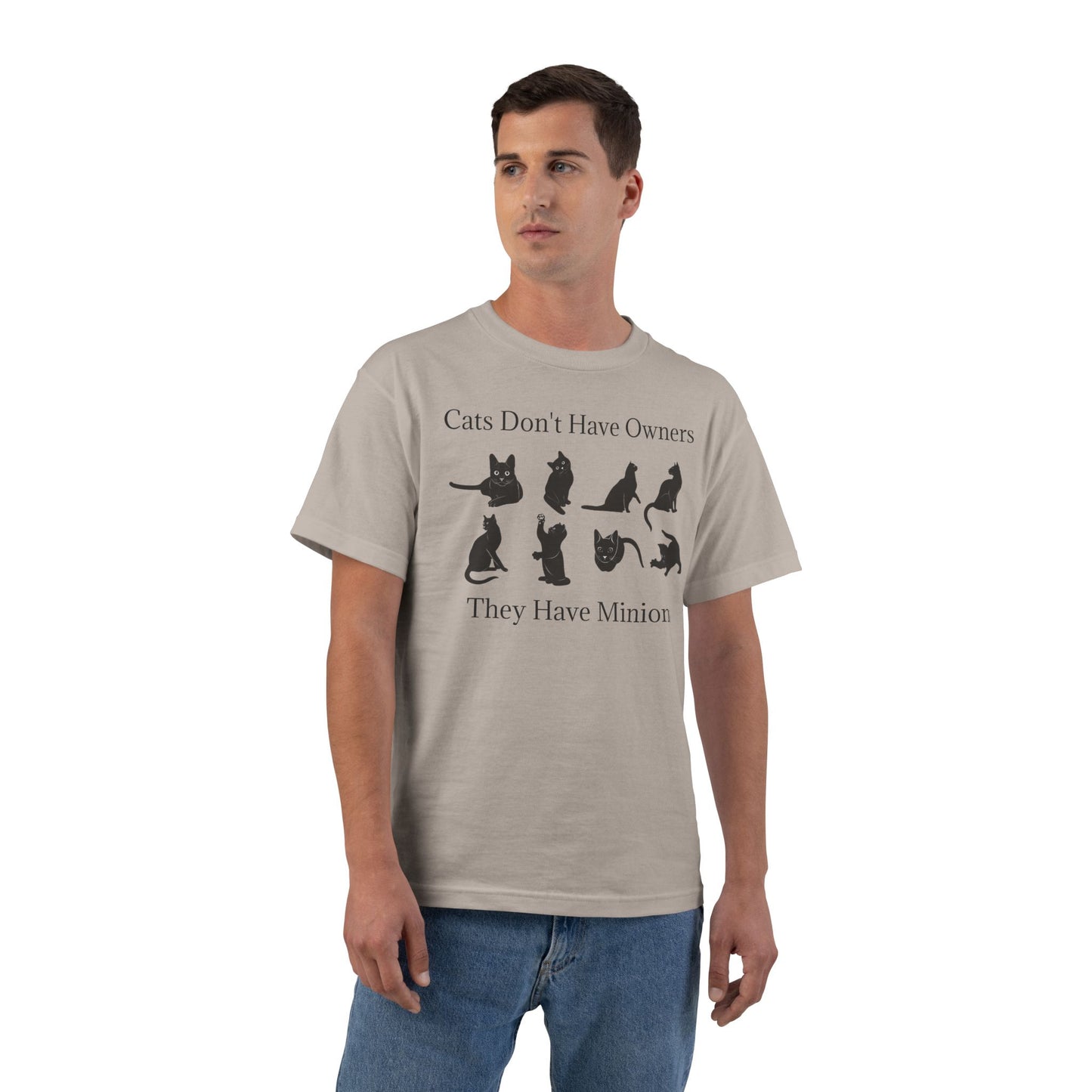 Cat Minions Men's Short-Sleeve Crewneck Tee