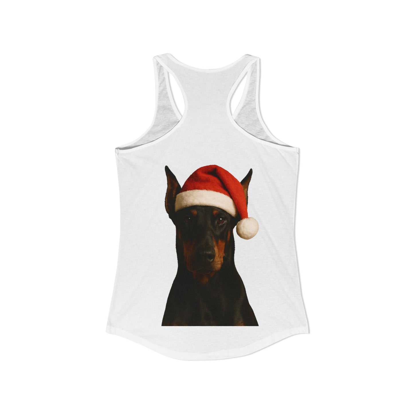Santa Paws Doberman Women's Racerback Tank