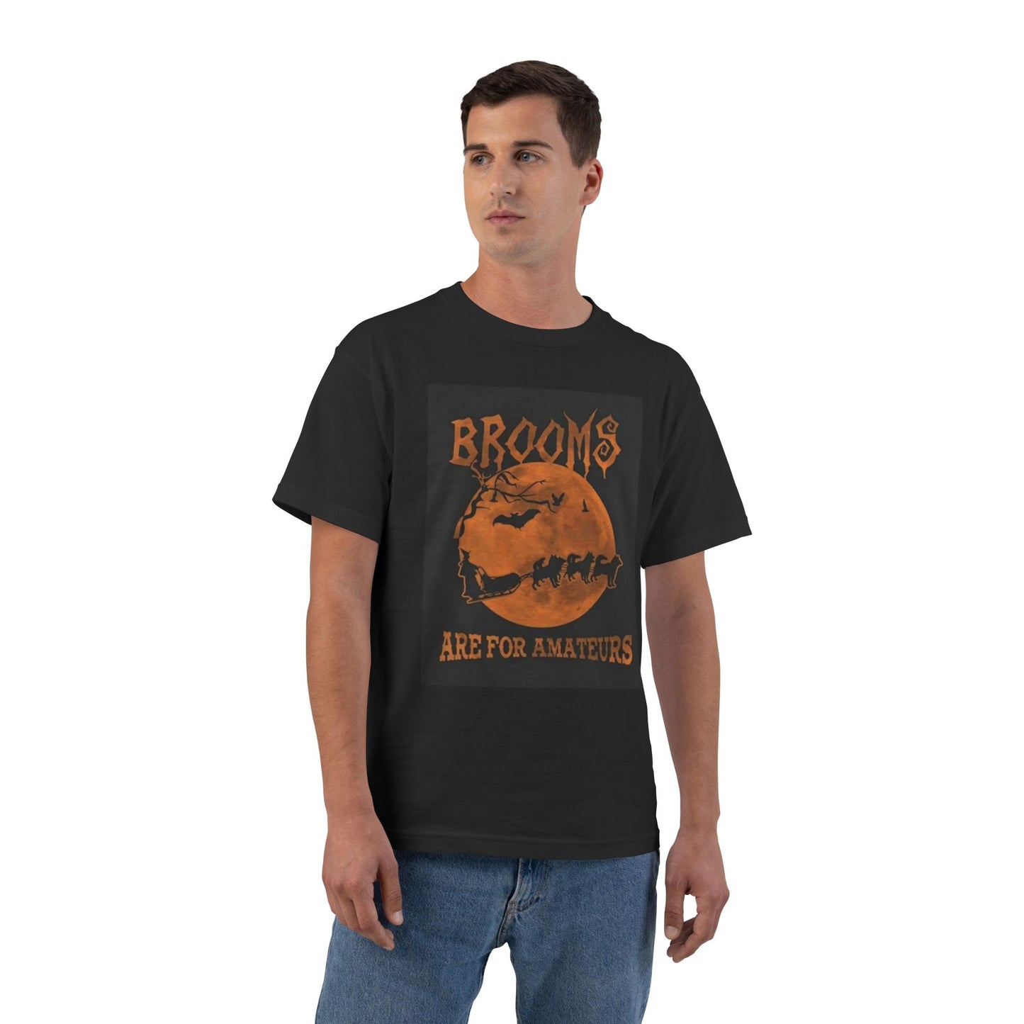 Brooms Are For Amateurs Men's Short-Sleeve Crewneck Tee