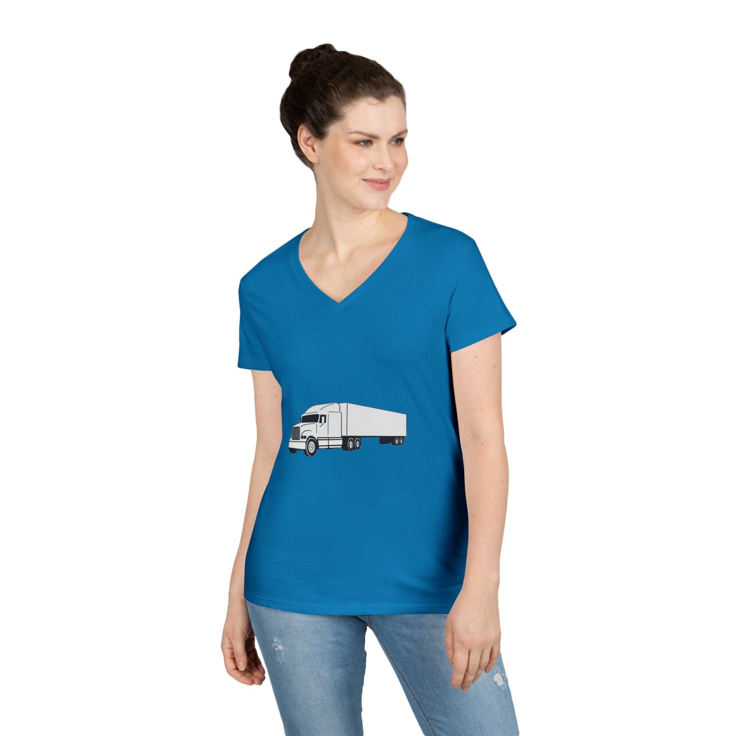 Semi Truck Women's V-Neck T-Shirt