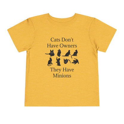 Cat Minions Toddler Unisex Short Sleeve Crewneck Tee