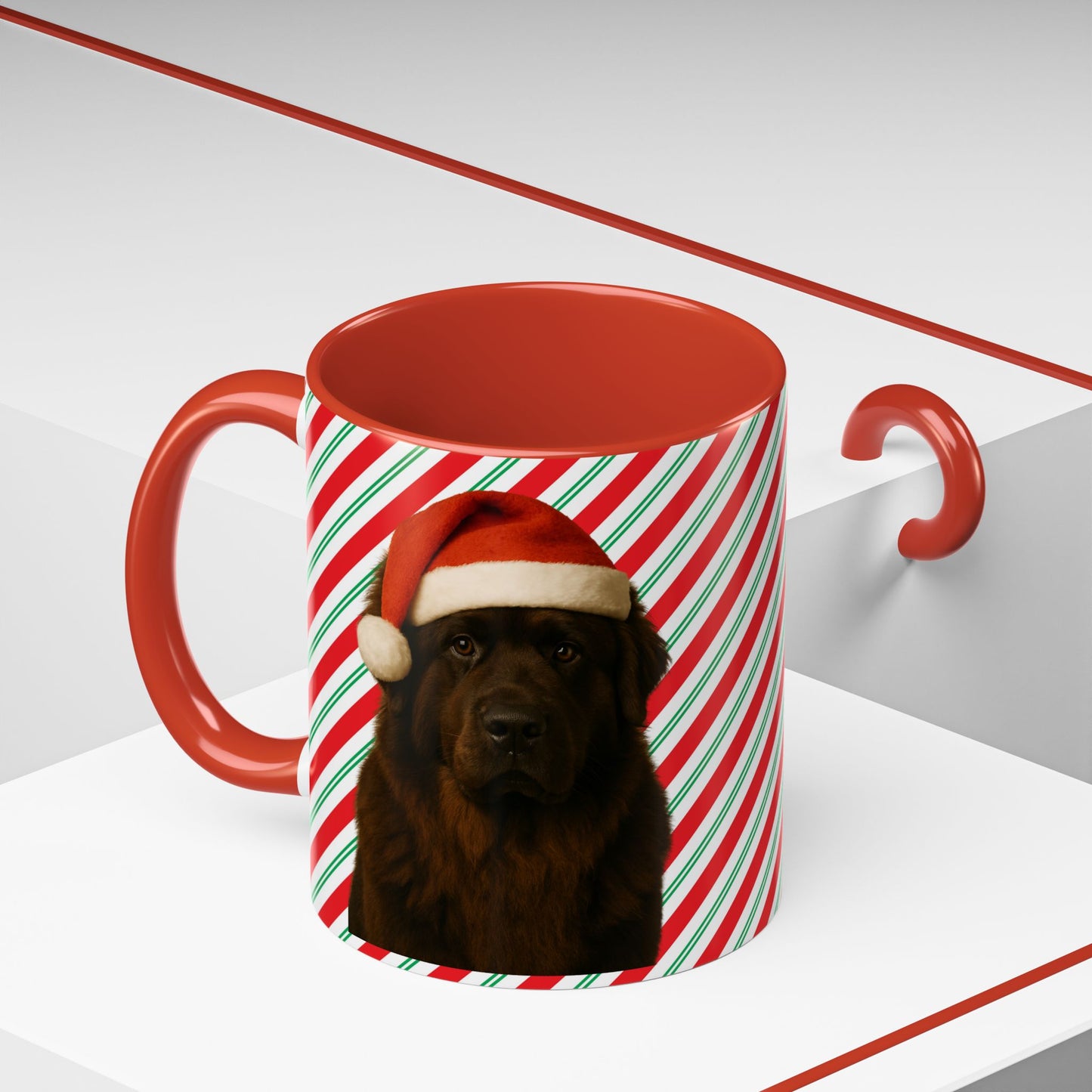 Santa Paws Newfie 2-Tone Coffee Mug