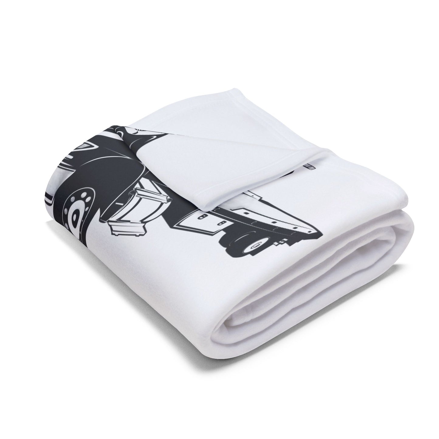 Pull Out Flatbed Tow Truck Arctic Fleece Blanket