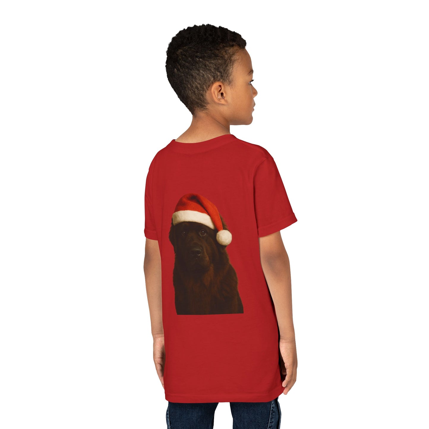 Santa Paws Newfie Youth Unisex Short Sleeve Crewneck Tee