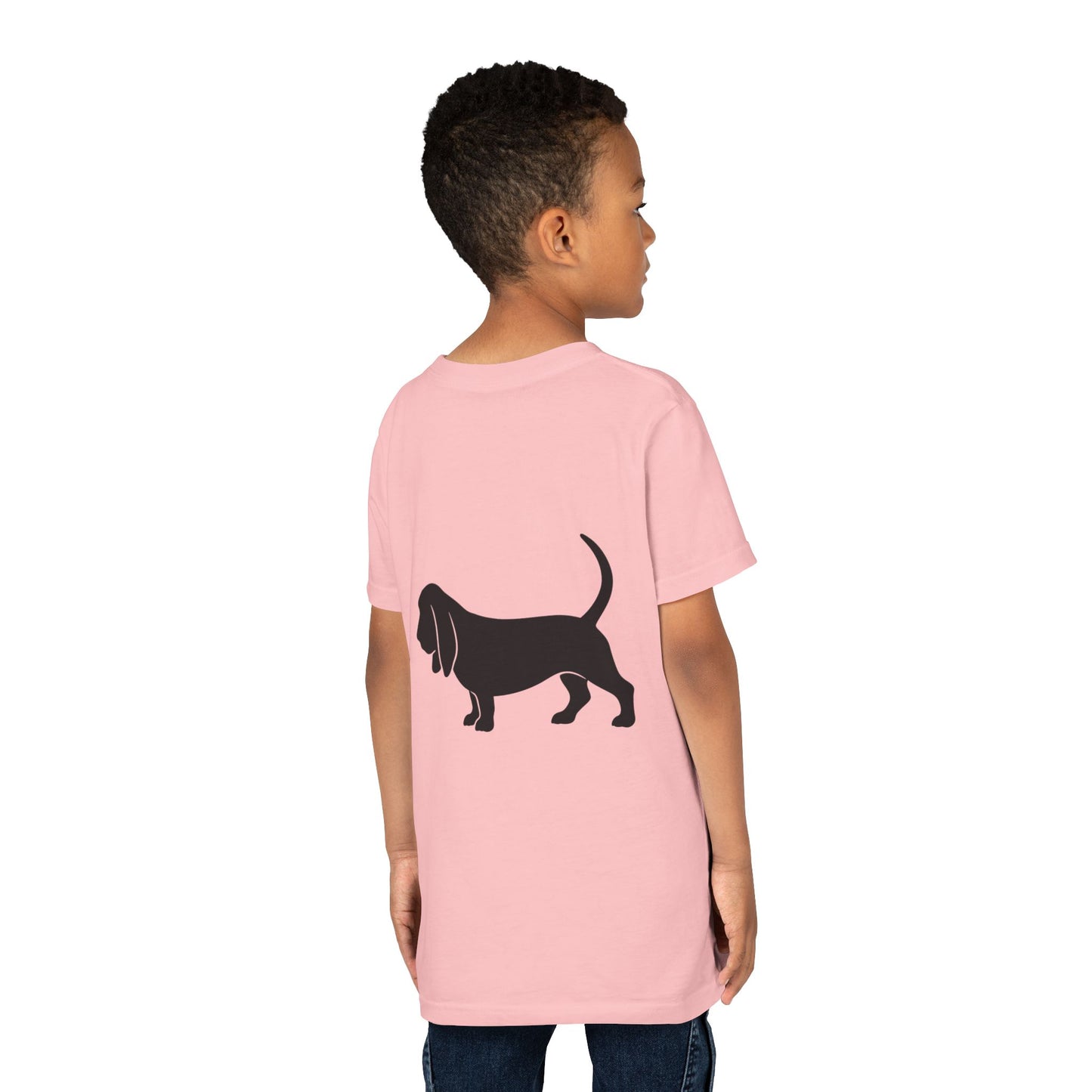Basset Silhouette Youth Unisex Short Sleeve Crewneck Tee