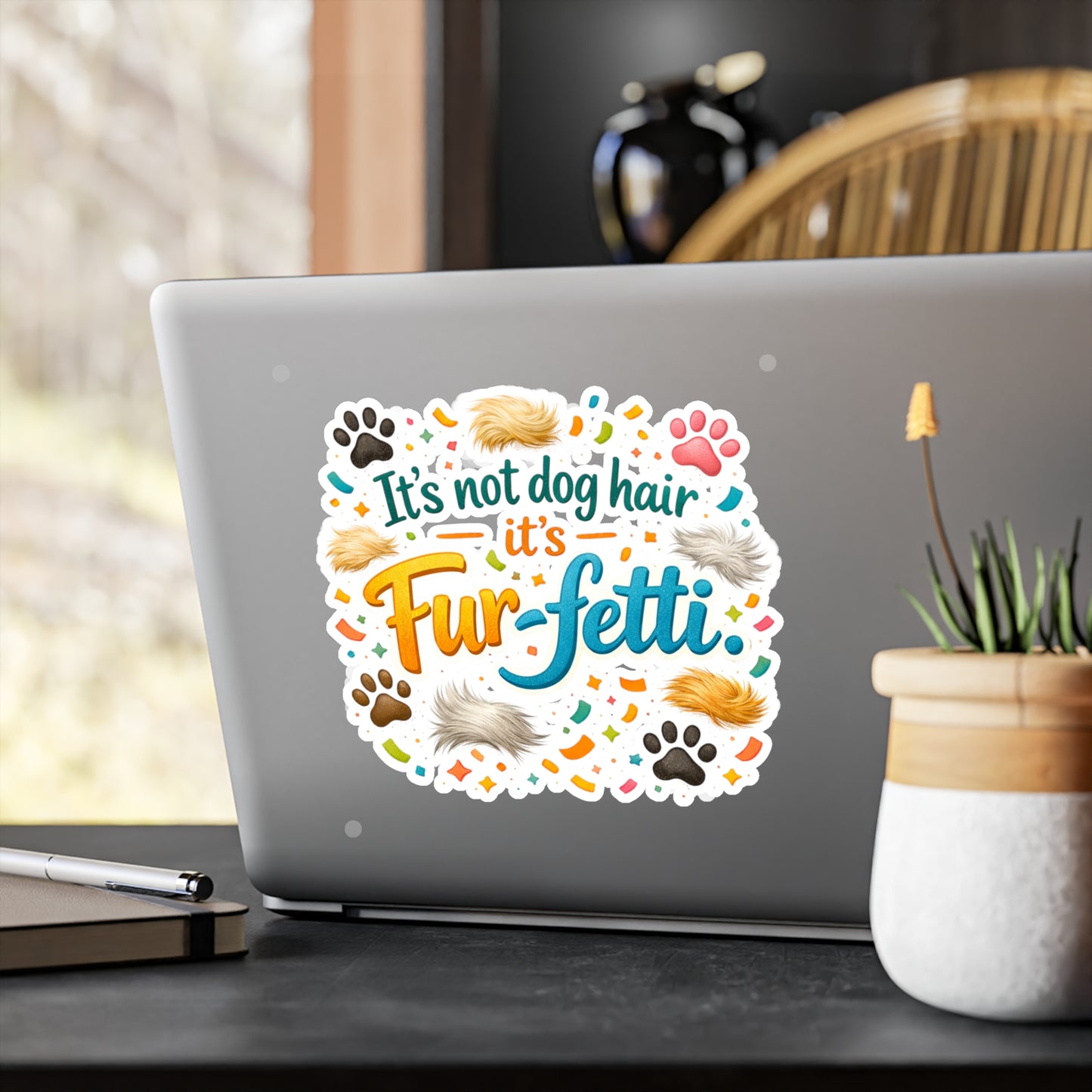 Fur-Fetti Dog Vinyl Decal