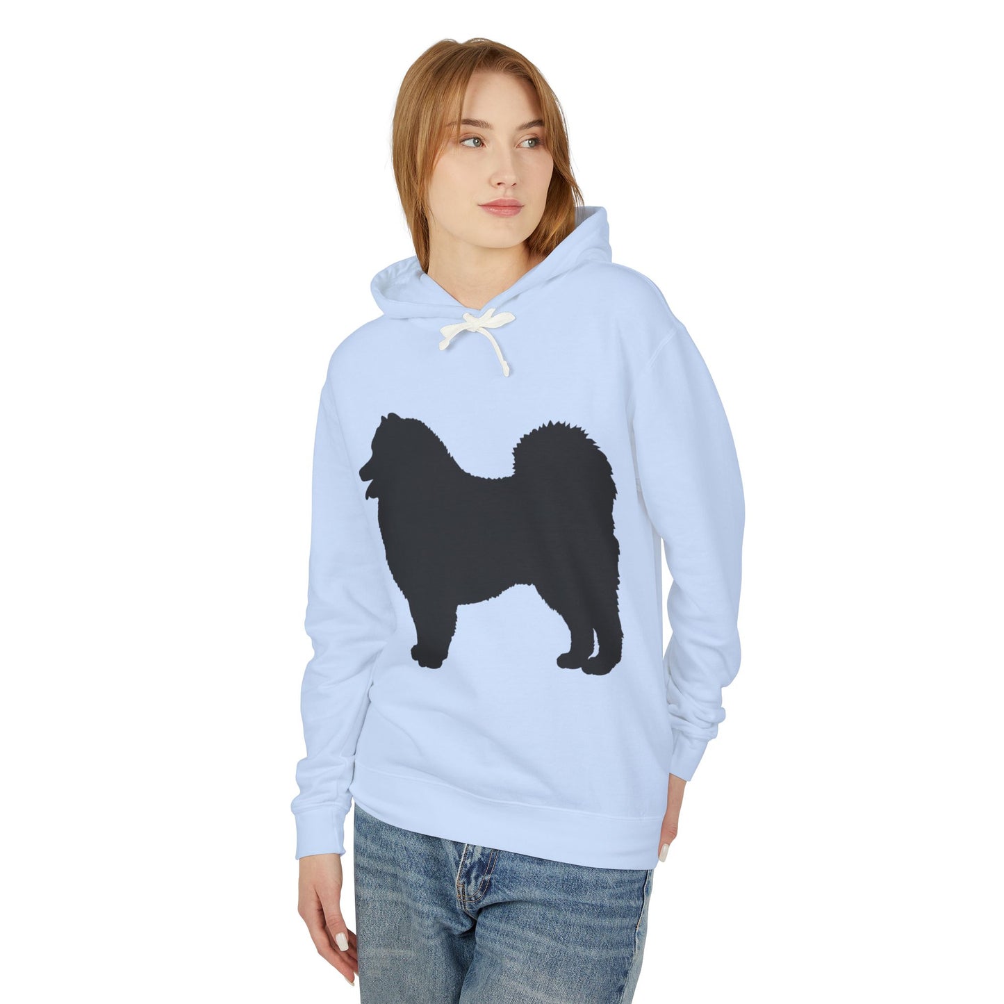 Samoyed Silhouette Unisex Lightweight Hoodie