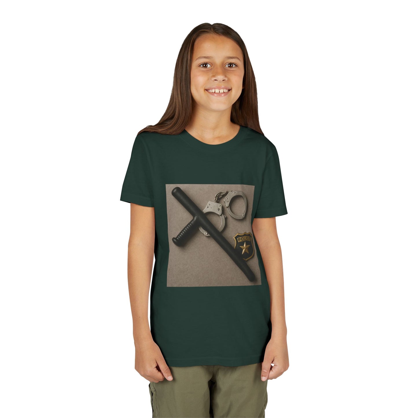 Law Enforcement Appreciation Youth Unisex Short Sleeve Crewneck Tee