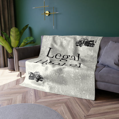 Legal H**ker Heavy Tow Truck Crushed Velvet Blanket