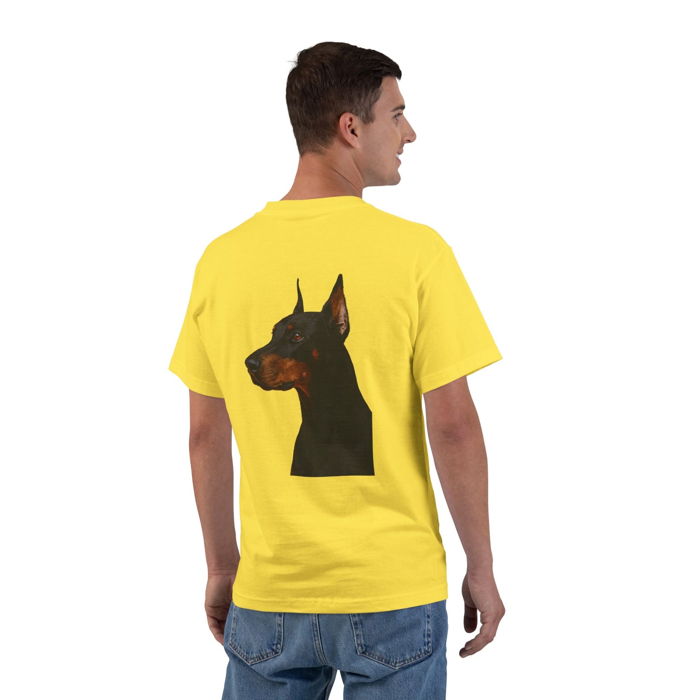 Doberman Head Men's Short-Sleeve Crewneck Tee