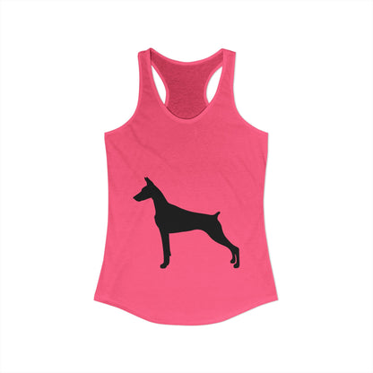 Doberman Silhouette Women's Racerback Tank