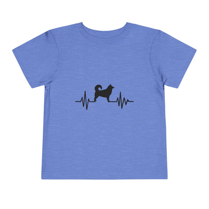 My Heart Beats For Malamutes Toddler Unisex Short Sleeve Crewneck Tee