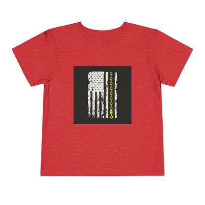Thin Yellow Line Toddler Unisex Short Sleeve Crewneck Tee
