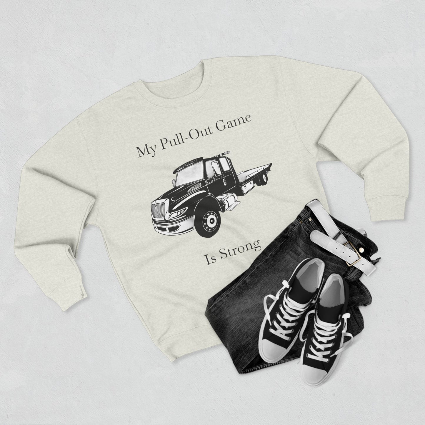 Pull Out Flatbed Tow Truck Unisex Crewneck Sweatshirt