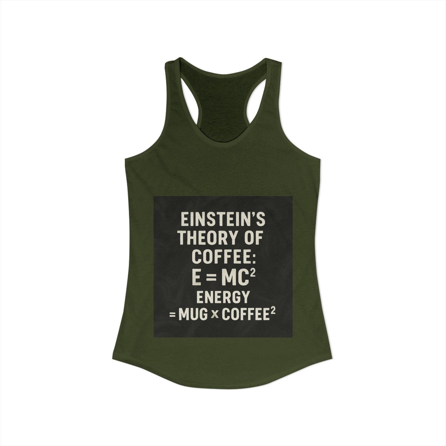 Einstein's Theory Of Coffee Women's Racerback Tank