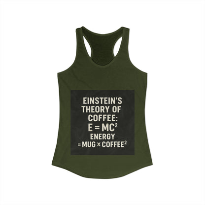 Einstein's Theory Of Coffee Women's Racerback Tank