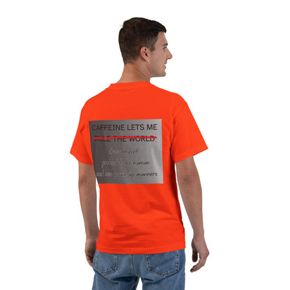 Caffeine Lets Me Men's Short-Sleeve Crewneck Tee