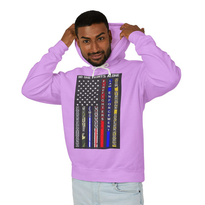 No One Fights Alone Unisex Lightweight Hoodie