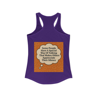 Special Way Of Talking Women's Racerback Tank