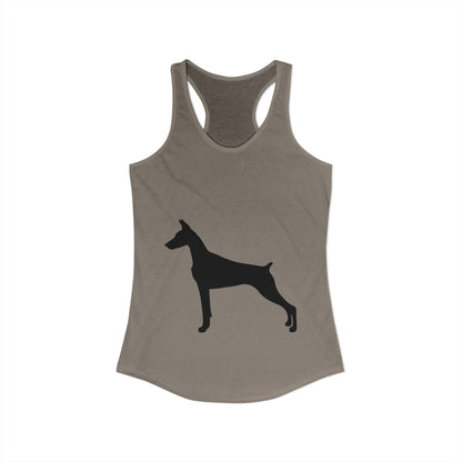 Doberman Silhouette Women's Racerback Tank
