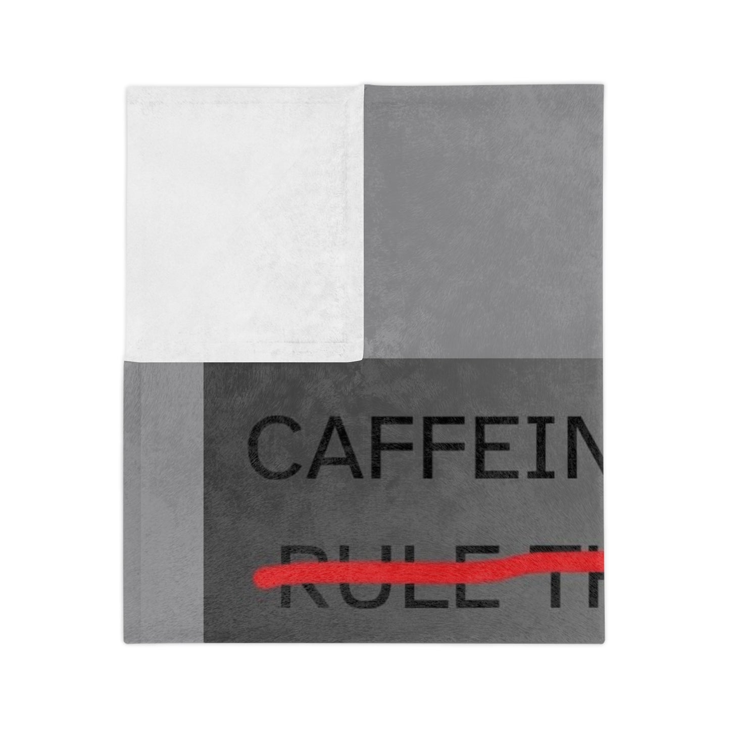 Caffeine Lets Me Velveteen Microfiber Blanket