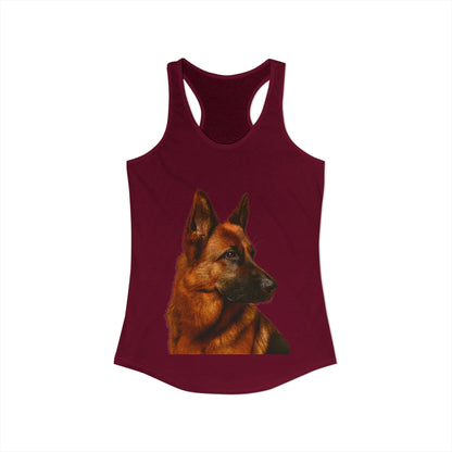 German Shepherd Head Women's Racerback Tank