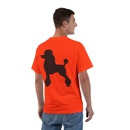 Poodle Silhouette Men's Short-Sleeve Crewneck Tee