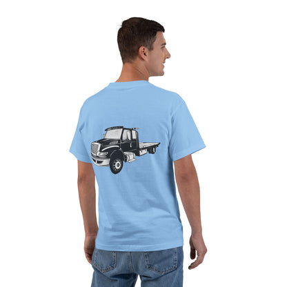 Flatbed Tow Truck Men's Short-Sleeve Crewneck Tee