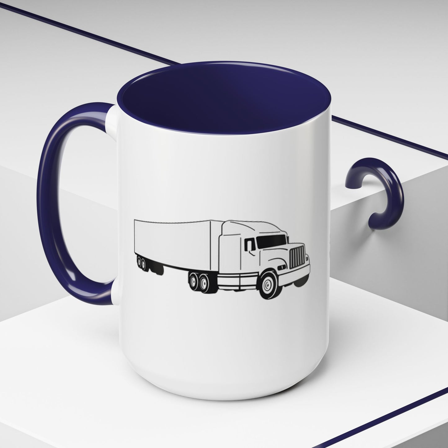 Semi Truck 2-Tone Coffee Mug