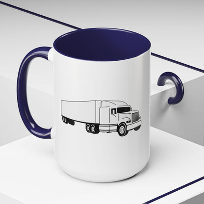 Semi Truck 2-Tone Coffee Mug