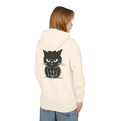 Angry Cat Unisex Lightweight Hoodie