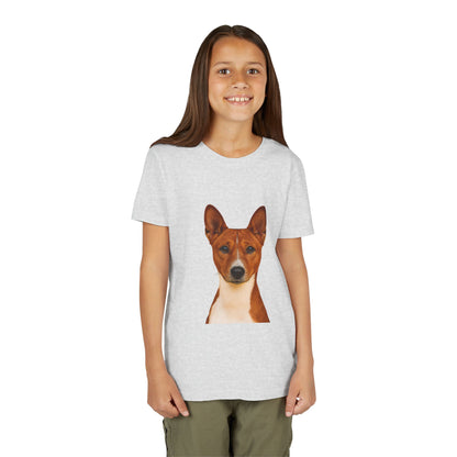 Basenji Head Youth Unisex Short Sleeve Crewneck Tee