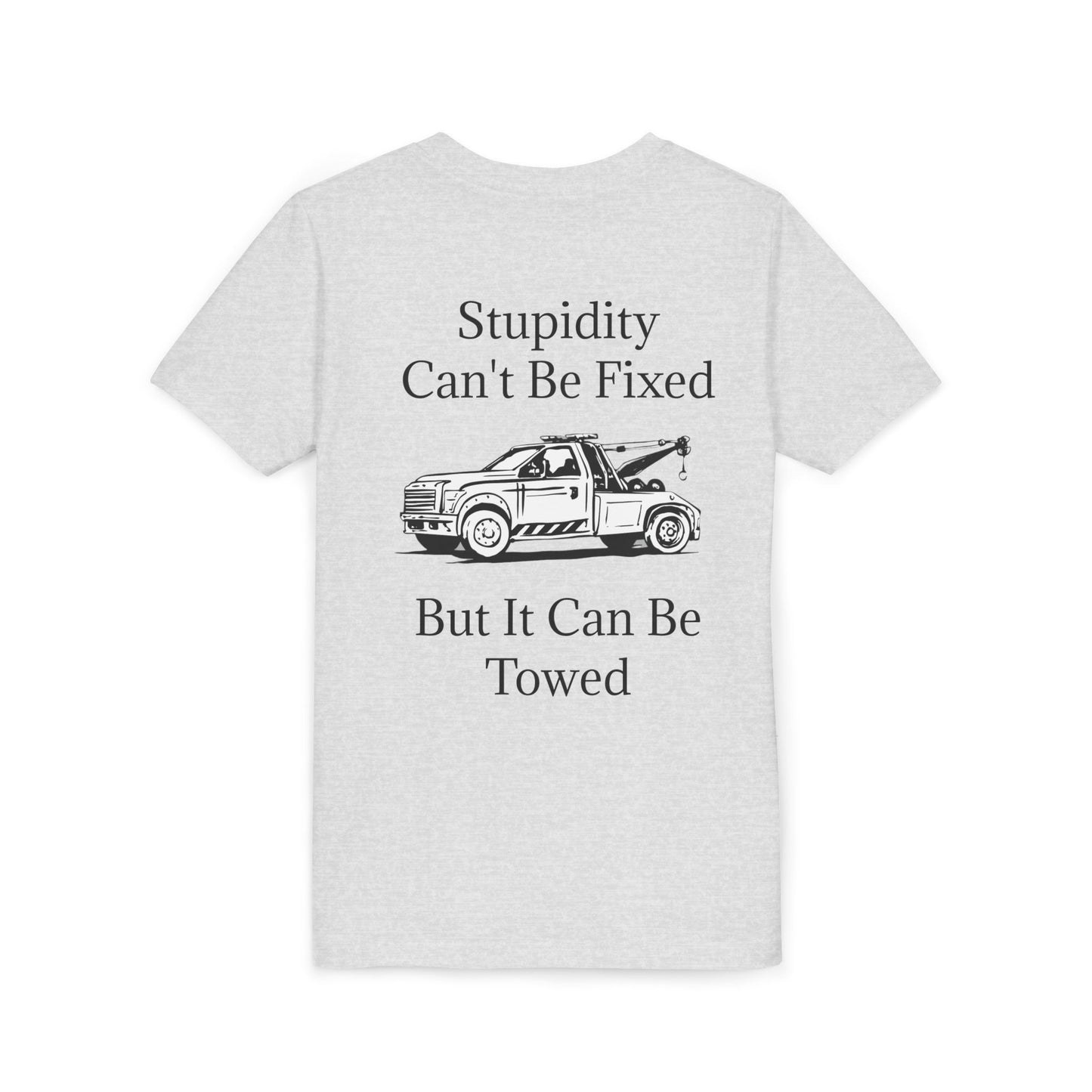 Stupidity Wheel Lift Tow Truck Youth Unisex Short Sleeve Crewneck Tee