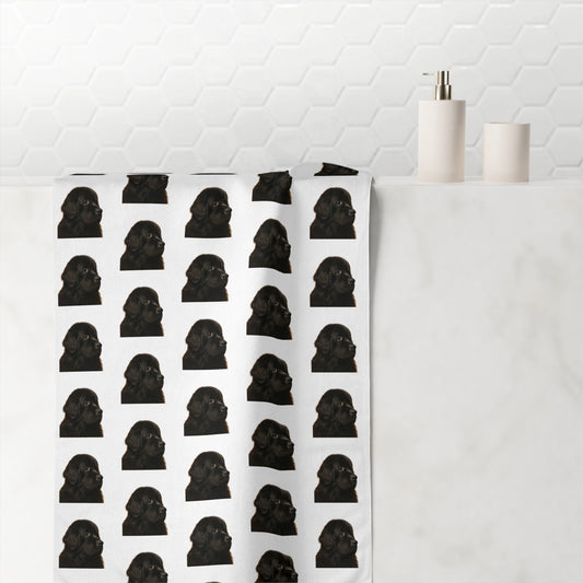 Newfie Head Mink-Cotton  Beach Towel