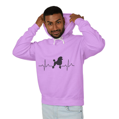 My Heart Beats For Poodles Unisex Lightweight Hoodie