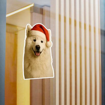Santa Paws Samoyed Vinyl Decal