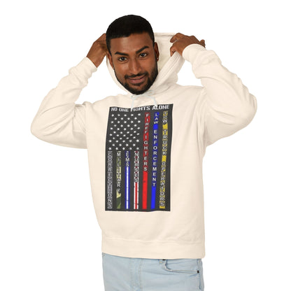 No One Fights Alone Unisex Lightweight Hoodie