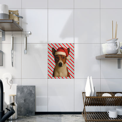 Santa Paws Basenji Ceramic Photo Tile