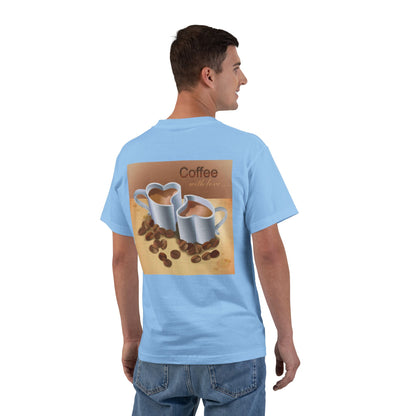 Coffee With Love Men's Short-Sleeve Crewneck Tee